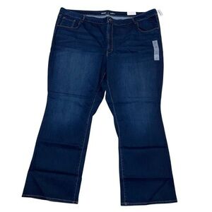 Old Navy plus size 30 mid rise kicker boot cut jeans dark wash NWT